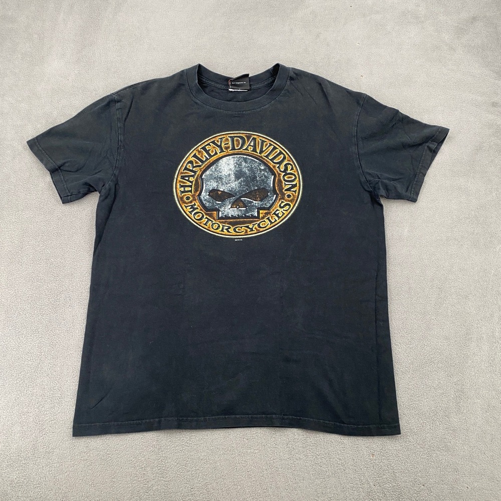 Harley-Davidson Willie G Skull T-Shirt Black Brandt's Wabash IN Graphic XL 2012